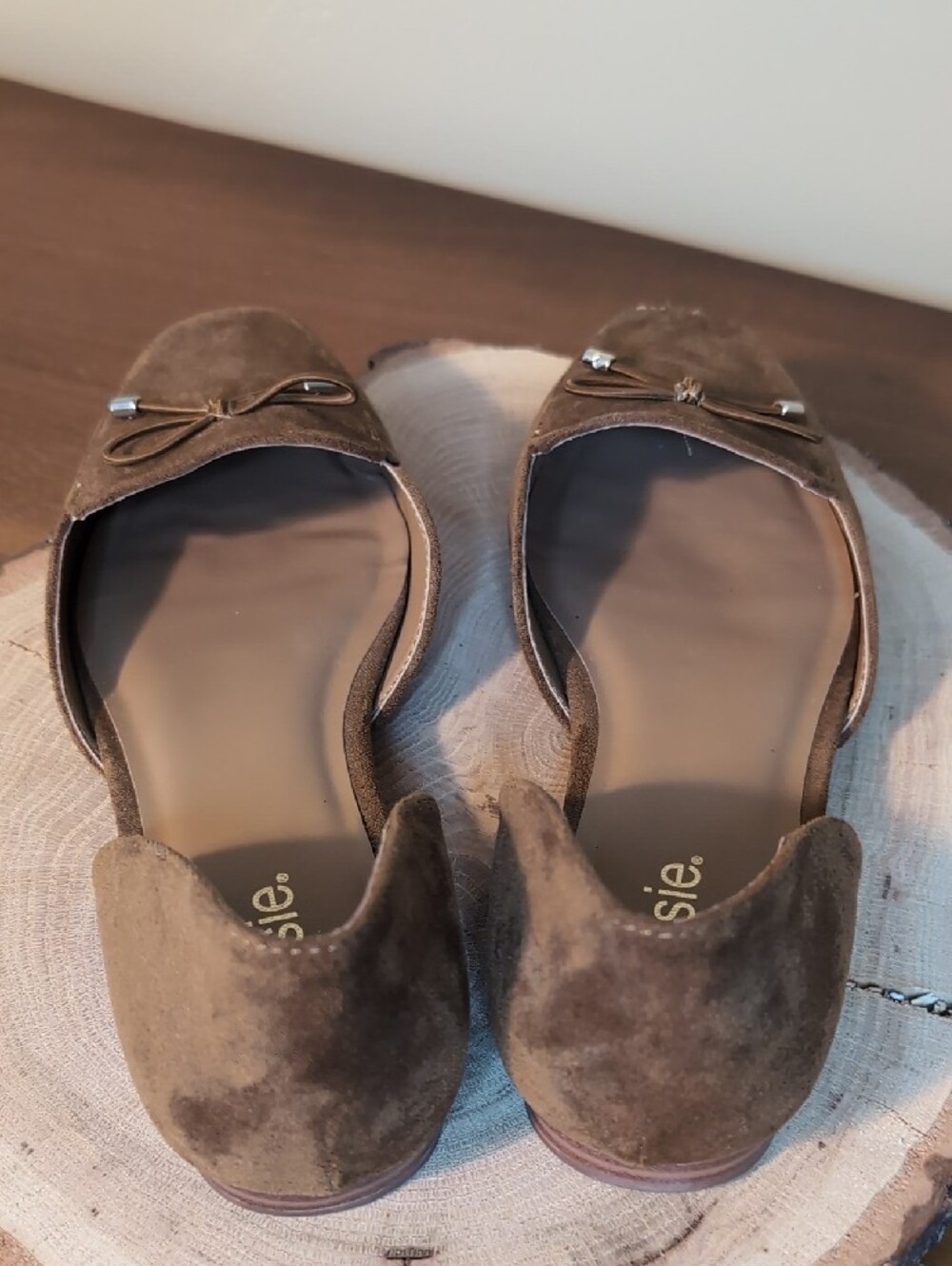 Kensie Brown Suede D'Orsay Loafers - Picture 6 of 11
